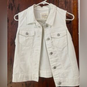 White Jean vest